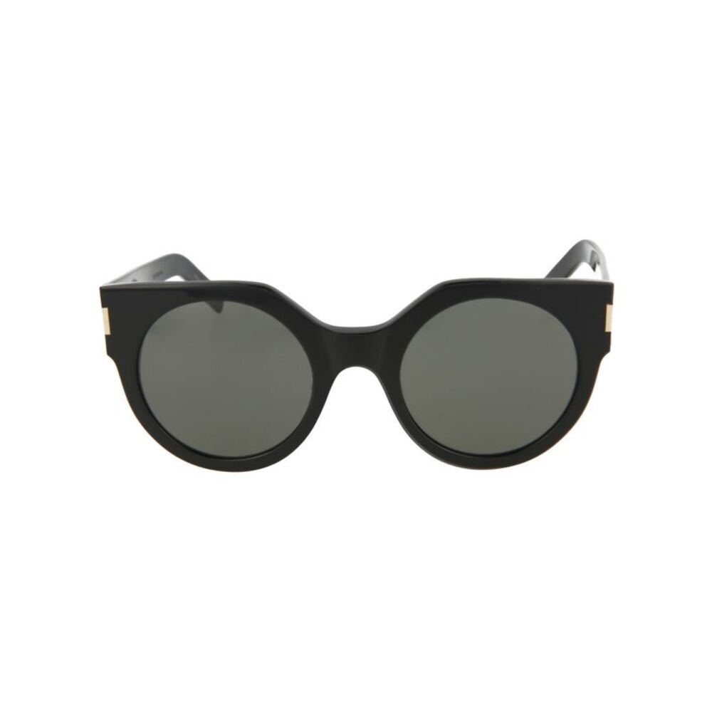 Brand new! Saint Laurent Black Round Cat-Eye Sunglasses with Dark Gray Lenses